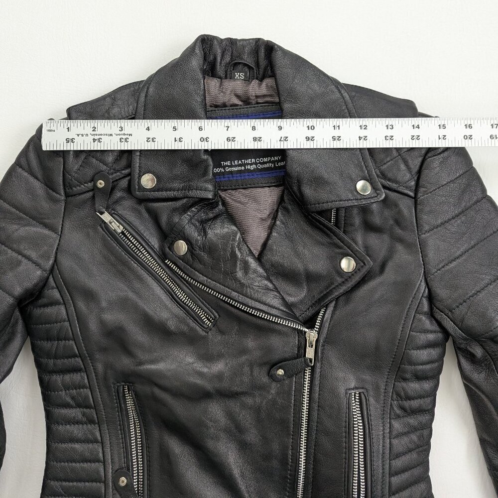 Y&M Leather Women's Leather Moto Jacket XS - Picture 7 of 11